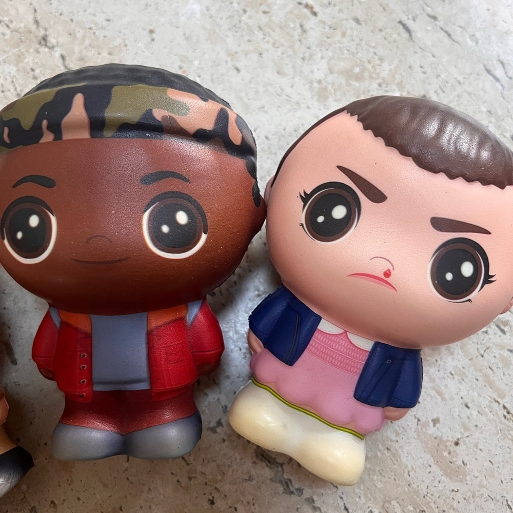 Stranger Things Orb Soft'N Slo Squishies 4 Pc. Hopper, Lucas, Dustin and Eleven - Picture 3 of 8
